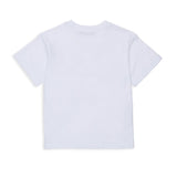 Max & Co T-Shirt Bianca con Logo Stampato in Rosso per Bambine