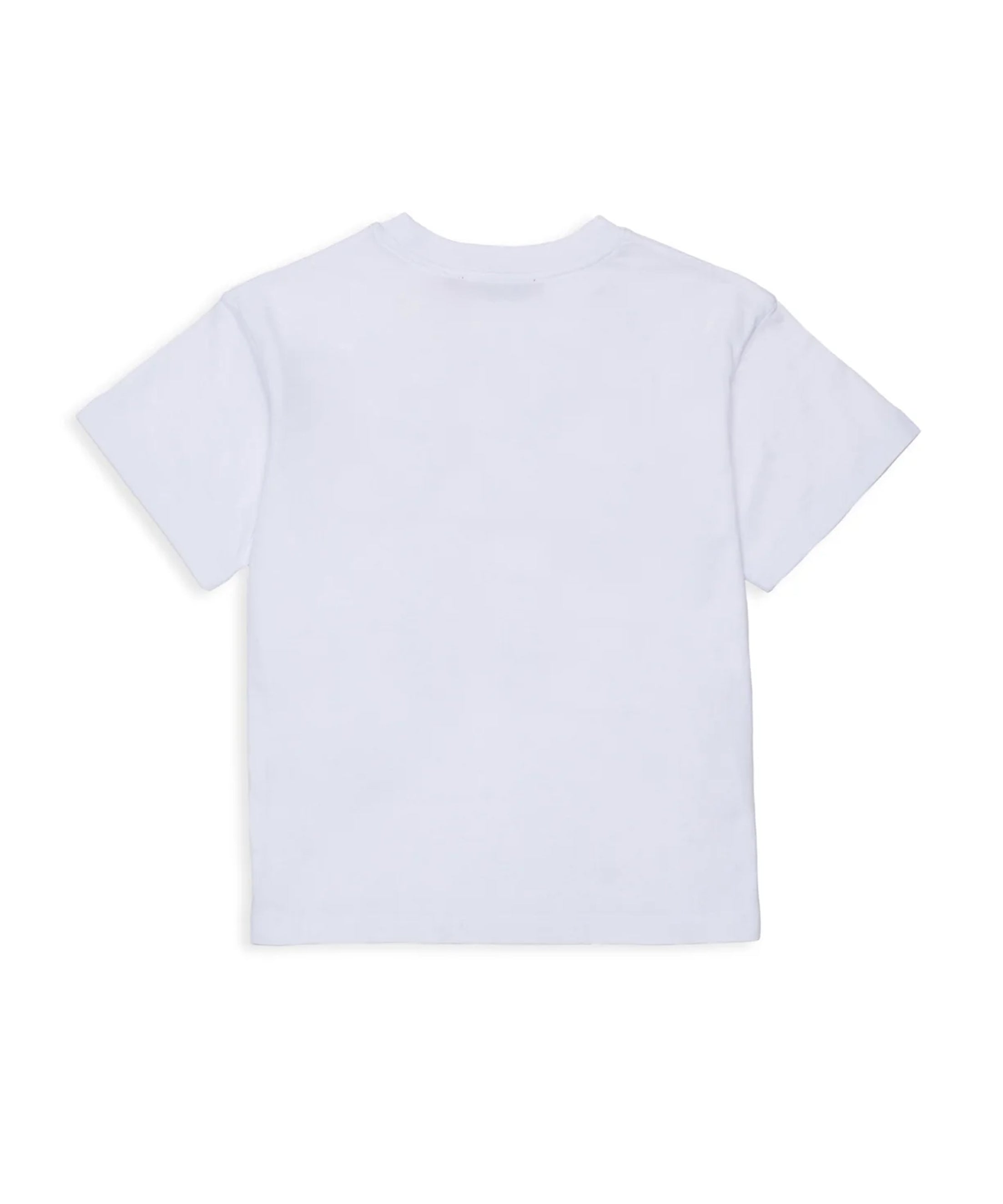 Max & Co T-Shirt Bianca con Logo Stampato in Rosso per Bambine