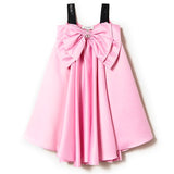 Twinset Kids Abito Rosa in Raso con Fiocco