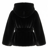 Yes London Kids Ecovisone Nero con Cappuccio per Bambine