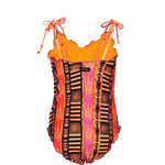 Effek Costume Monokini Fantasia Arancione per Bambine