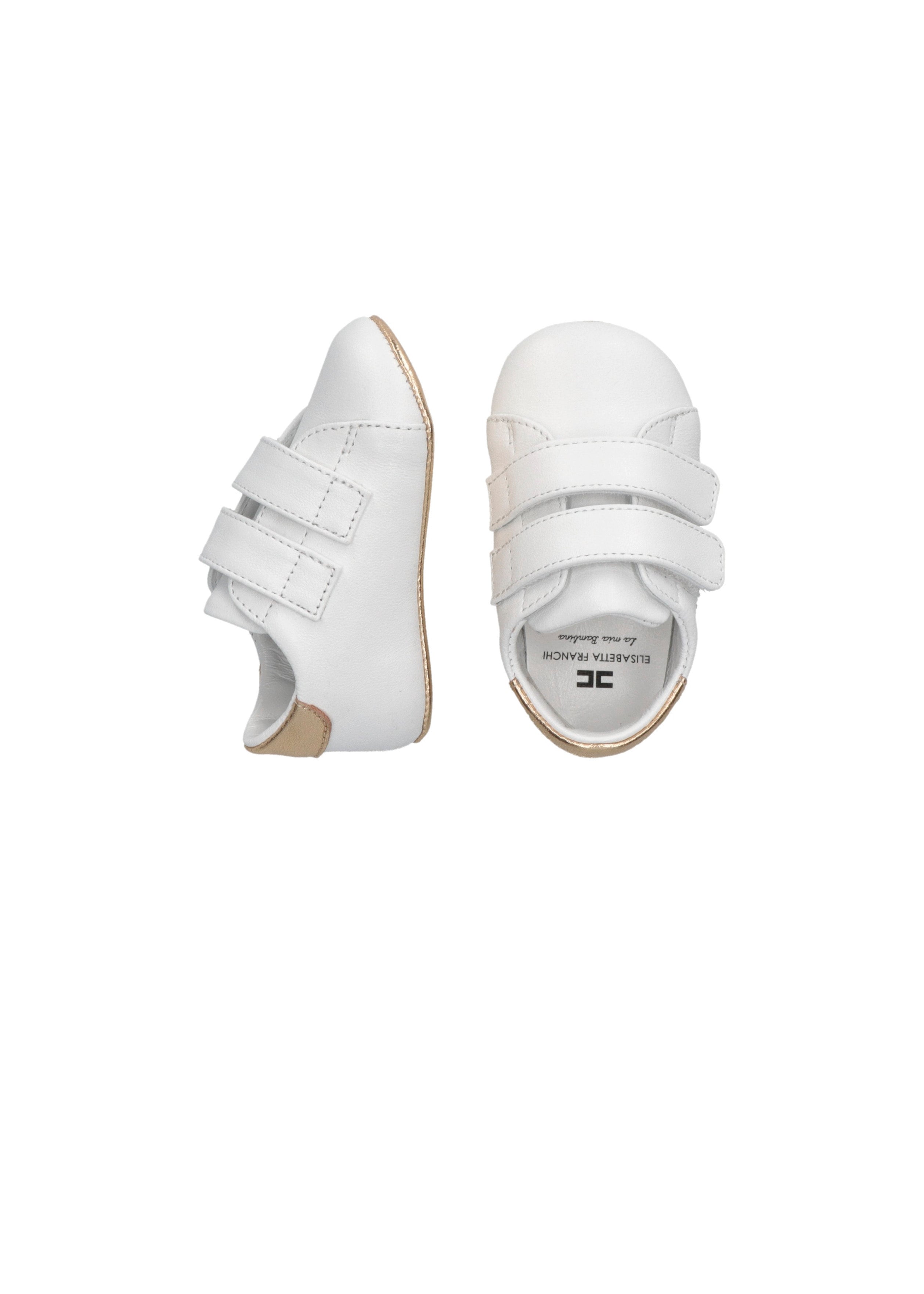 Elisabetta Franchi La Mia Bambina Sneaker Culla Bianco/Oro per Neonate