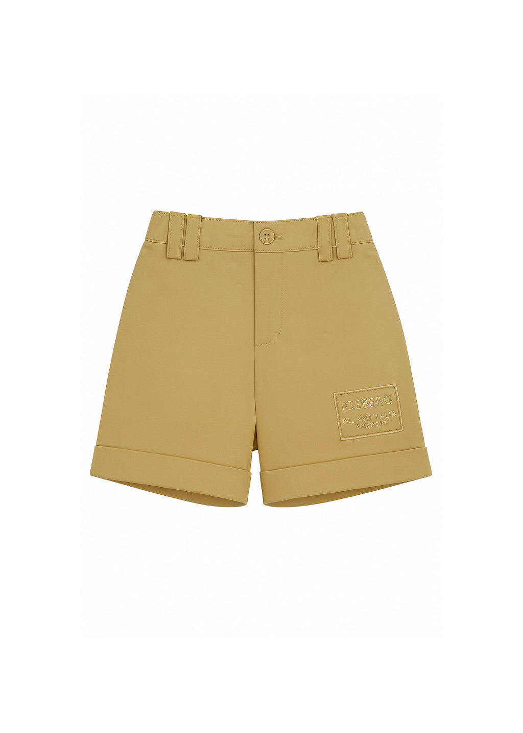 Iceberg Kids Bermuda Sabbia con Logo per Neonati