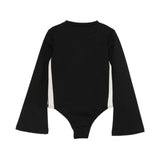 Palm Angels Kids Body Nero con Logo per Bambine