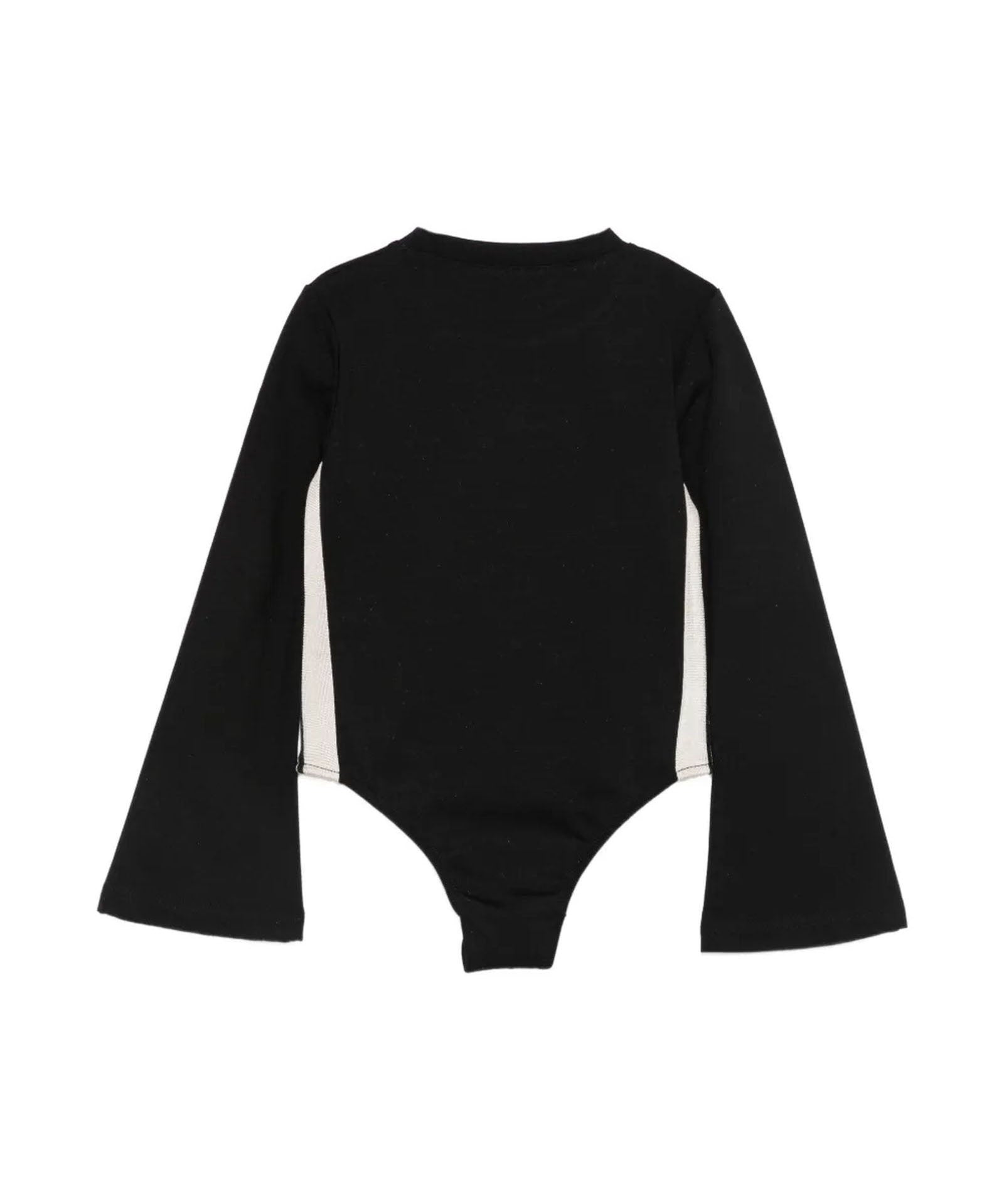 Palm Angels Kids Body Nero con Logo per Bambine