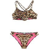 4GIVENESS Costume Bikini a Fascia Fantasia Maculata per Bambine