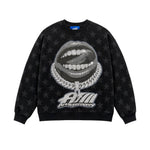 Art Super Money Kids Felpa Nero Fantasia Stelle Stampa Grillz Strass per Bambini