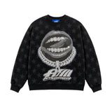Art Super Money Kids Felpa Nero Fantasia Stelle Stampa Grillz Strass per Bambini