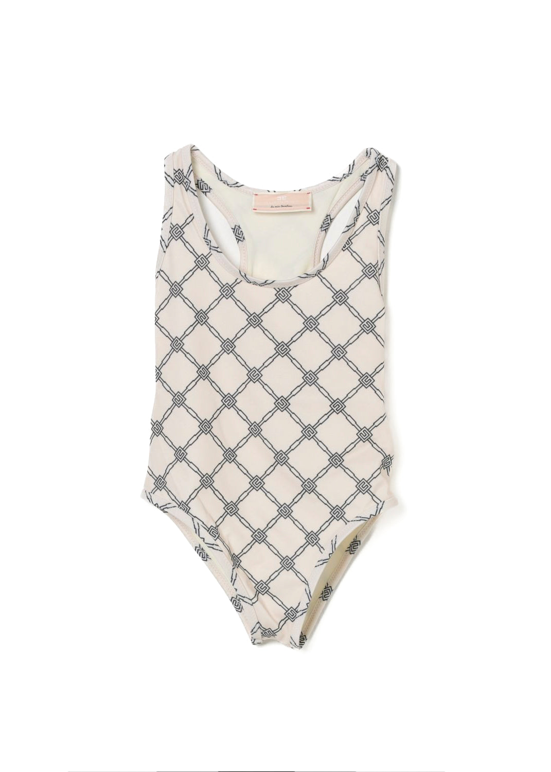 Elisabetta Franchi La Mia Bambina Costume Monokini Burro Nero per Bambine