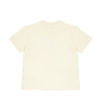 Palm Angels Kids T-Shirt Beige con Logo Fucsia per Bambina
