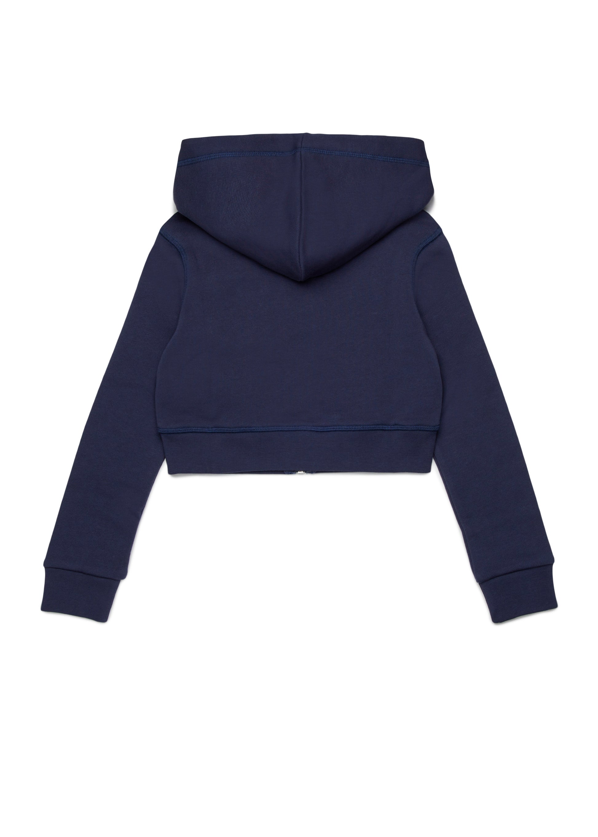 Dsquared2 Kids Felpa con Cappuccio e Zip Blu Navy per Bambini