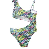 4GIVENESS Costume Monokini Multicolor per Bambine (retro)