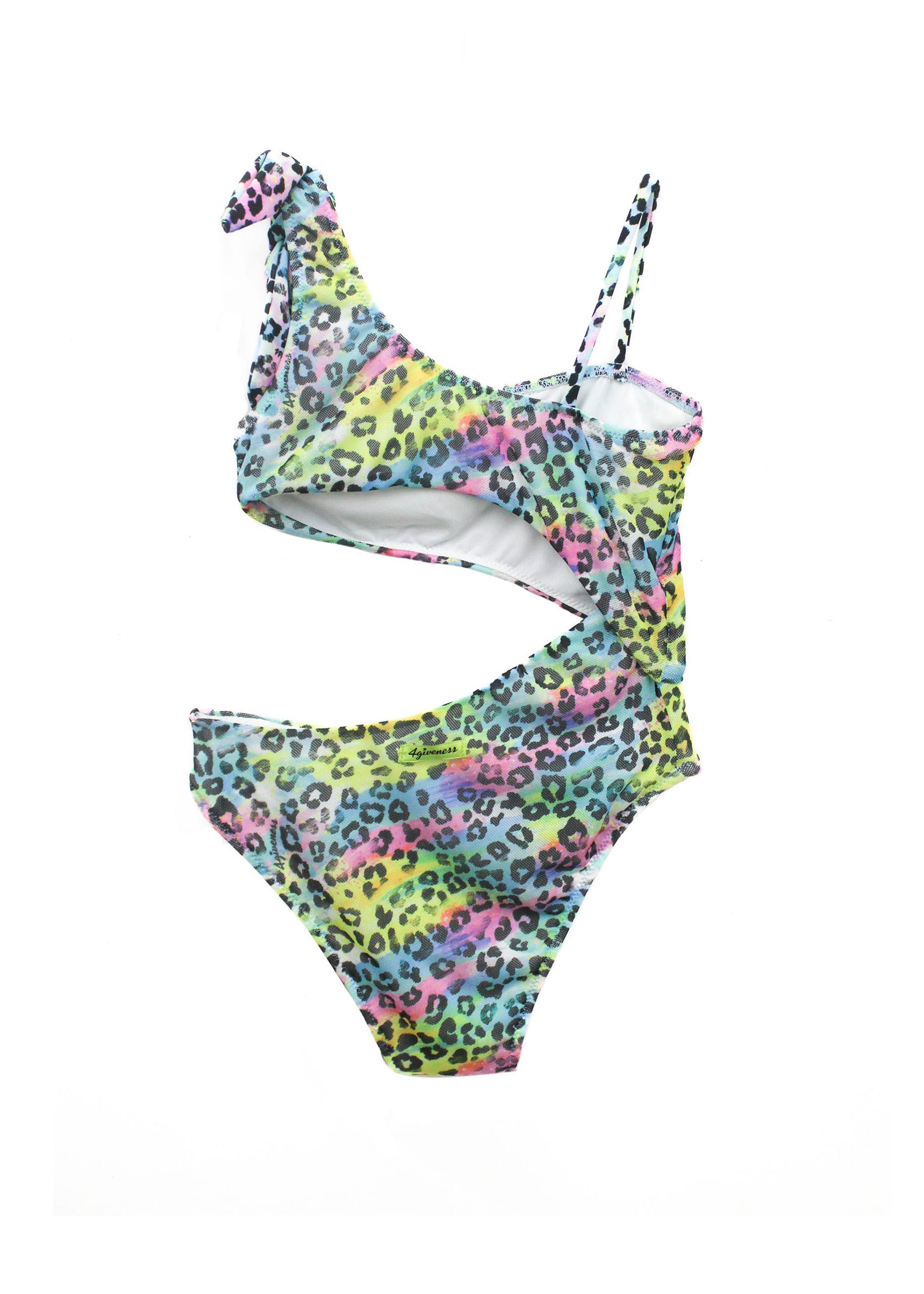 4GIVENESS Costume Monokini Multicolor per Bambine (retro)