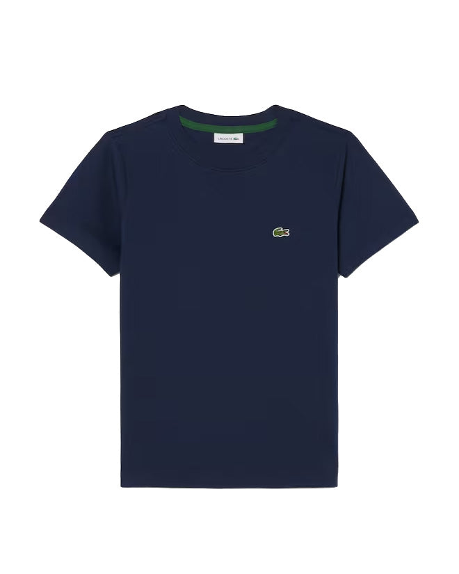 Lacoste Kids T-Shirt Blu con Ricamo Logo Unisex