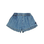 Diesel Kids Short di Jeans con Logo Oval D per Neonate