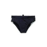 Dsquared2 Kids Costume Slip Nero con Stampa per Neonati