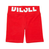 Diesel Kids Ciclista Rosso con Logo Bianco per Bambine