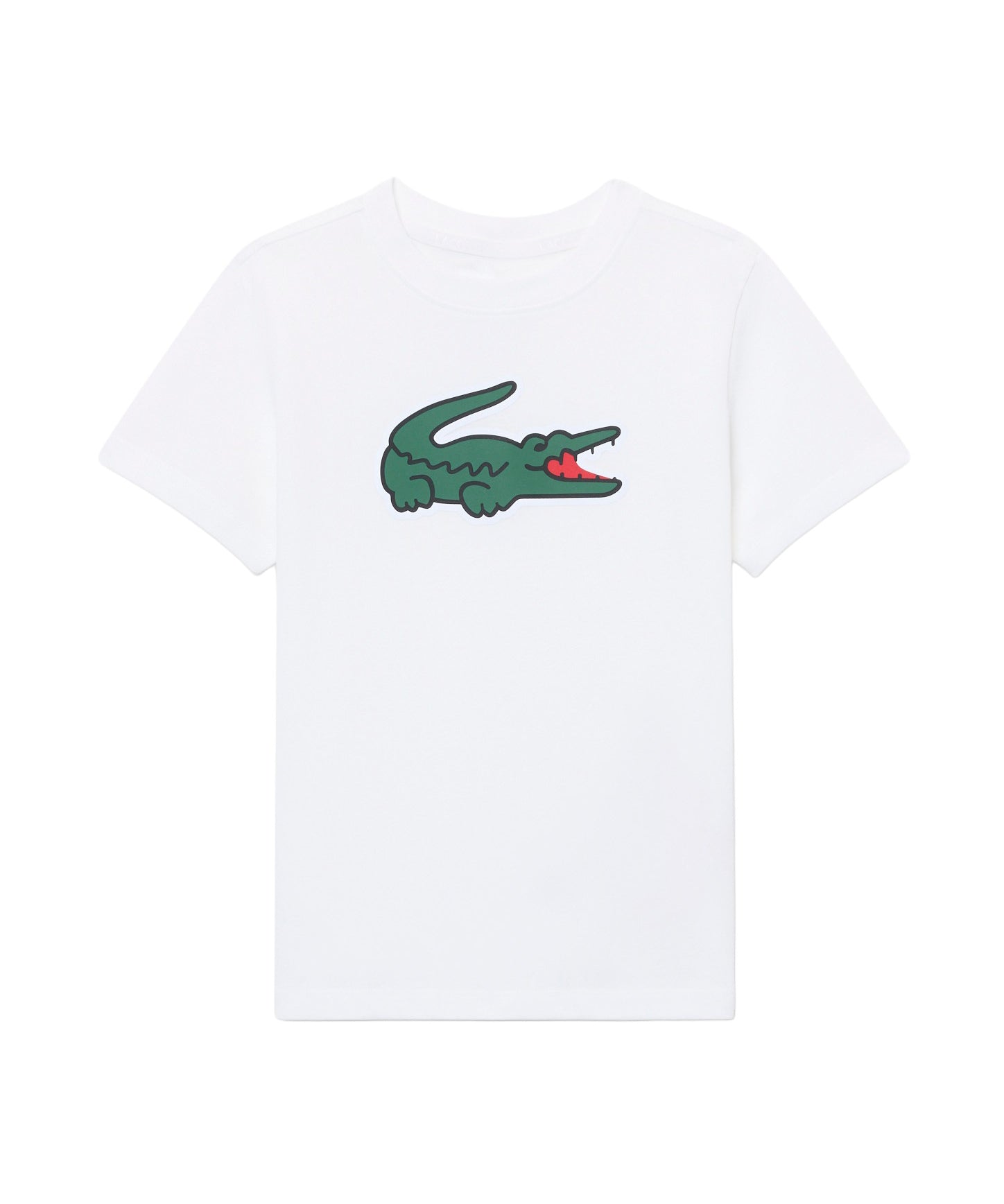 Lacoste Kids T-Shirt Bianco con Logo Coccodrillo Unisex