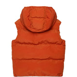 Dsquared2 Kids Smanicato Imbottito Arancione con Cappuccio e Logo Foglia per Bambini