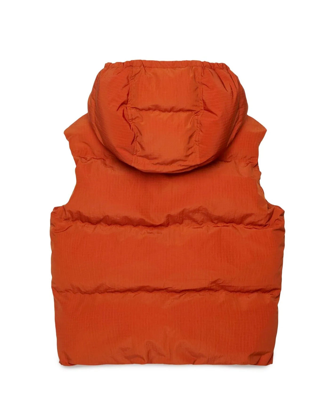 Dsquared2 Kids Smanicato Imbottito Arancione con Cappuccio e Logo Foglia per Bambini
