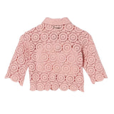 Twinset Kids Camicia Rosa in Pizzo per Bambine