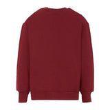 MSGM Kids Felpa Girocollo Borgogna con Logo per Bambine