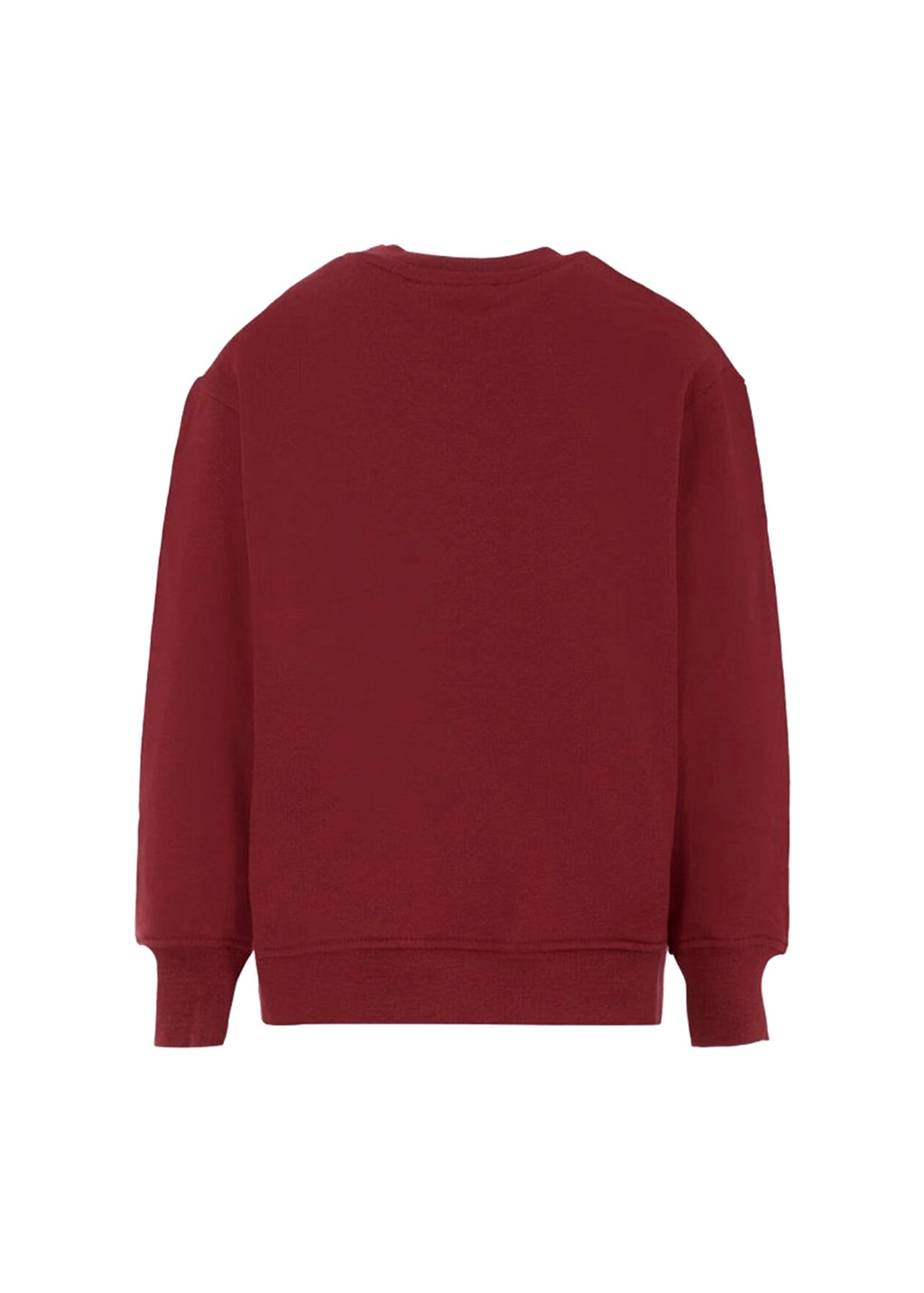 MSGM Kids Felpa Girocollo Borgogna con Logo per Bambine
