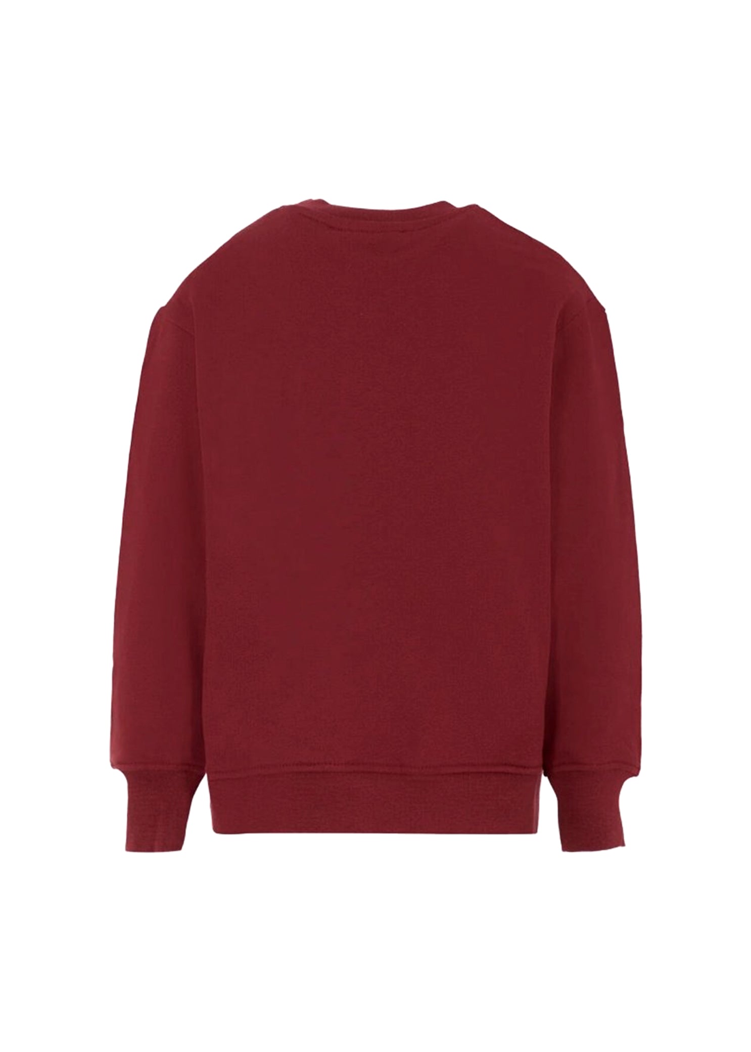 MSGM Kids Felpa Girocollo Borgogna con Logo per Bambine
