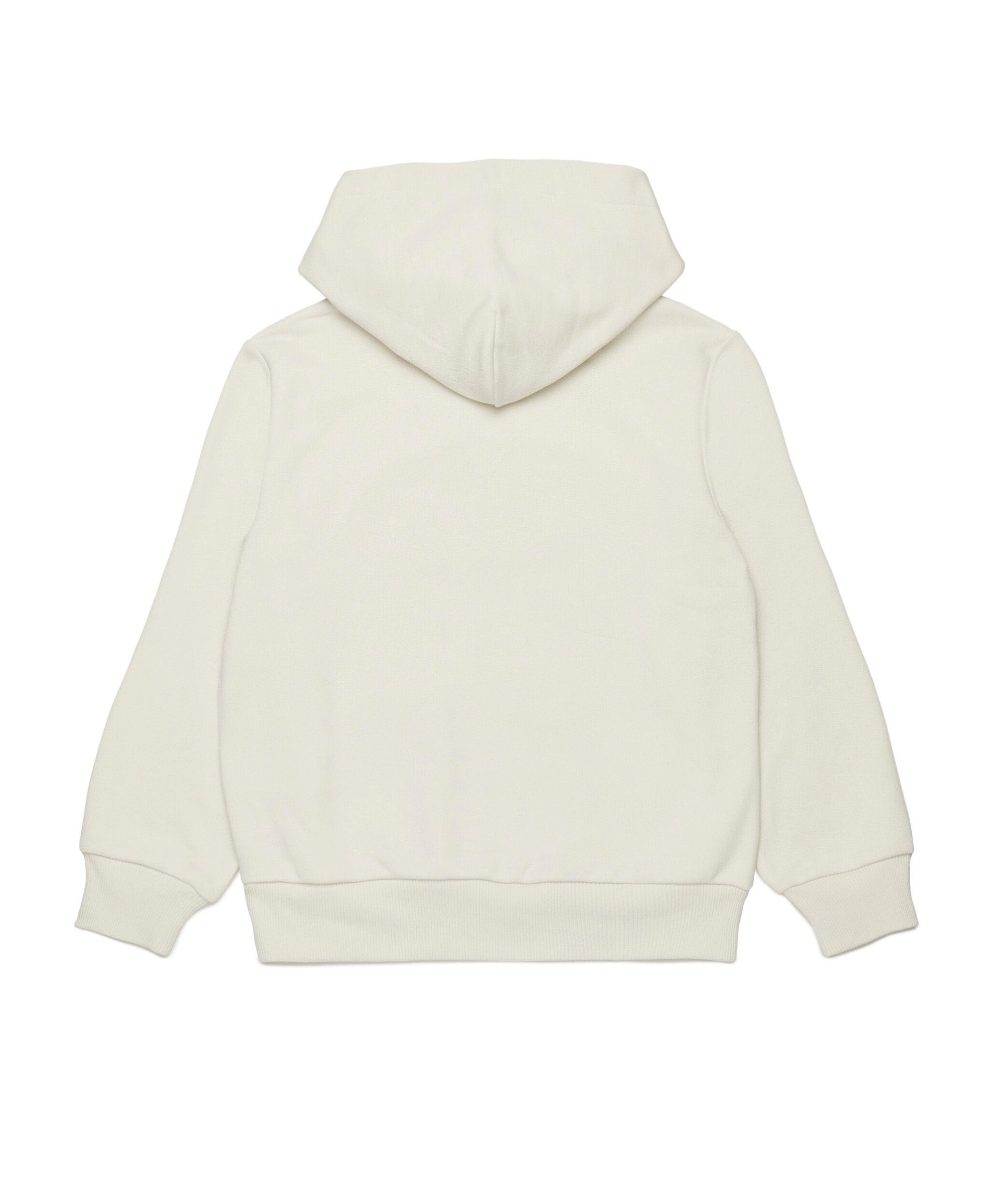 Diesel Kids Felpa con Cappuccio Panna con Oval D per Bambini (retro)