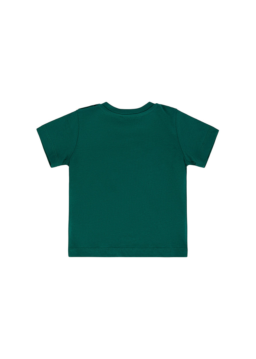 Cesare Paciotti T-shirt Verde con Logo per Neonati