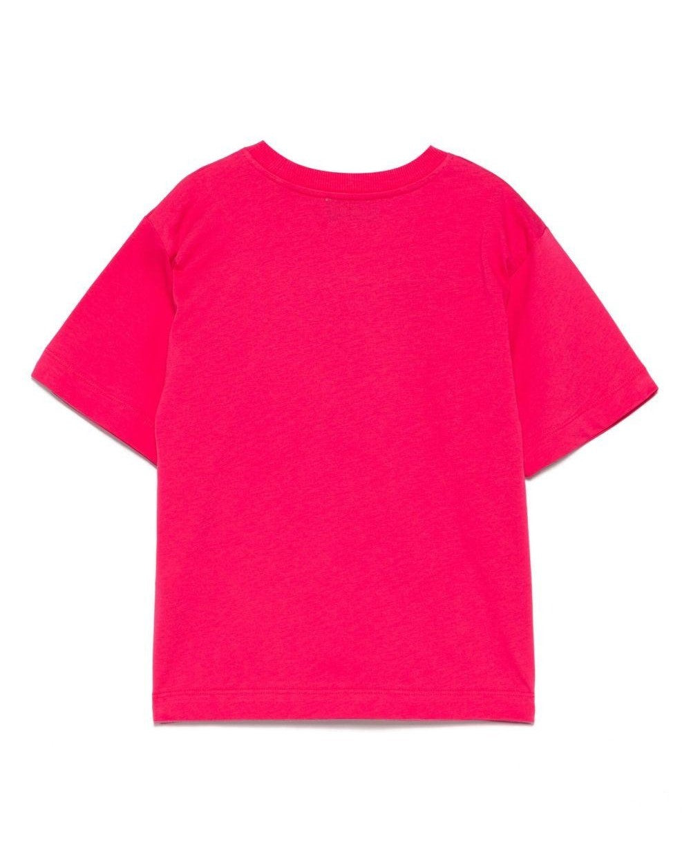 Moschino Kids T shirt Lampone con Teddy per Bambine