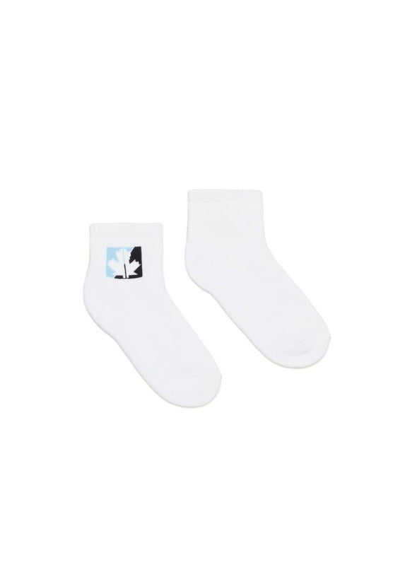 Dsquared2 Kids Calzini Bianchi con Stampa