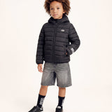 Diesel Kids Giubbino Nero con Logo Bianco Unisex
