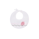 Marlù Bavetta Panna con Dettagli Rosa/Verde e Ricamo Fiore per Neonate