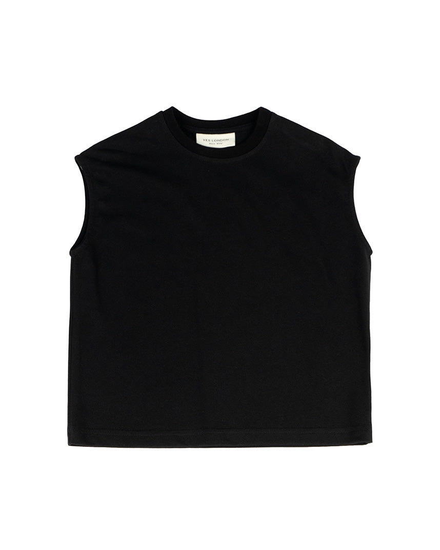 Yes London Kids Canotta Nero con Logo sul Retro per Bambini