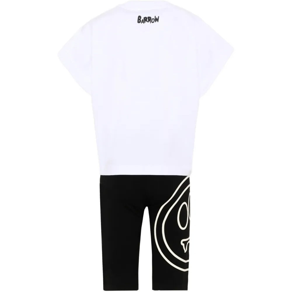 Barrow Kids Completo Bianco e Nero con Logo per Bambini
