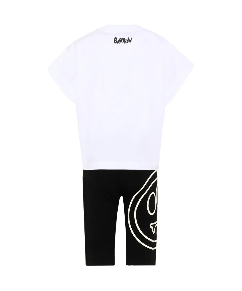 Barrow Kids Completo Bianco e Nero con Logo per Bambini
