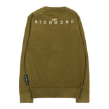 John Richmond Kids Maglioncino Verde Militare con Logo per Neonati