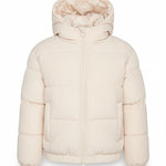 SUNS Kids Piumino Beige con Cappuccio per Bambine