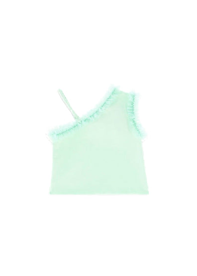 Angel's Face Top Menta con Fiore Reese per Bambine