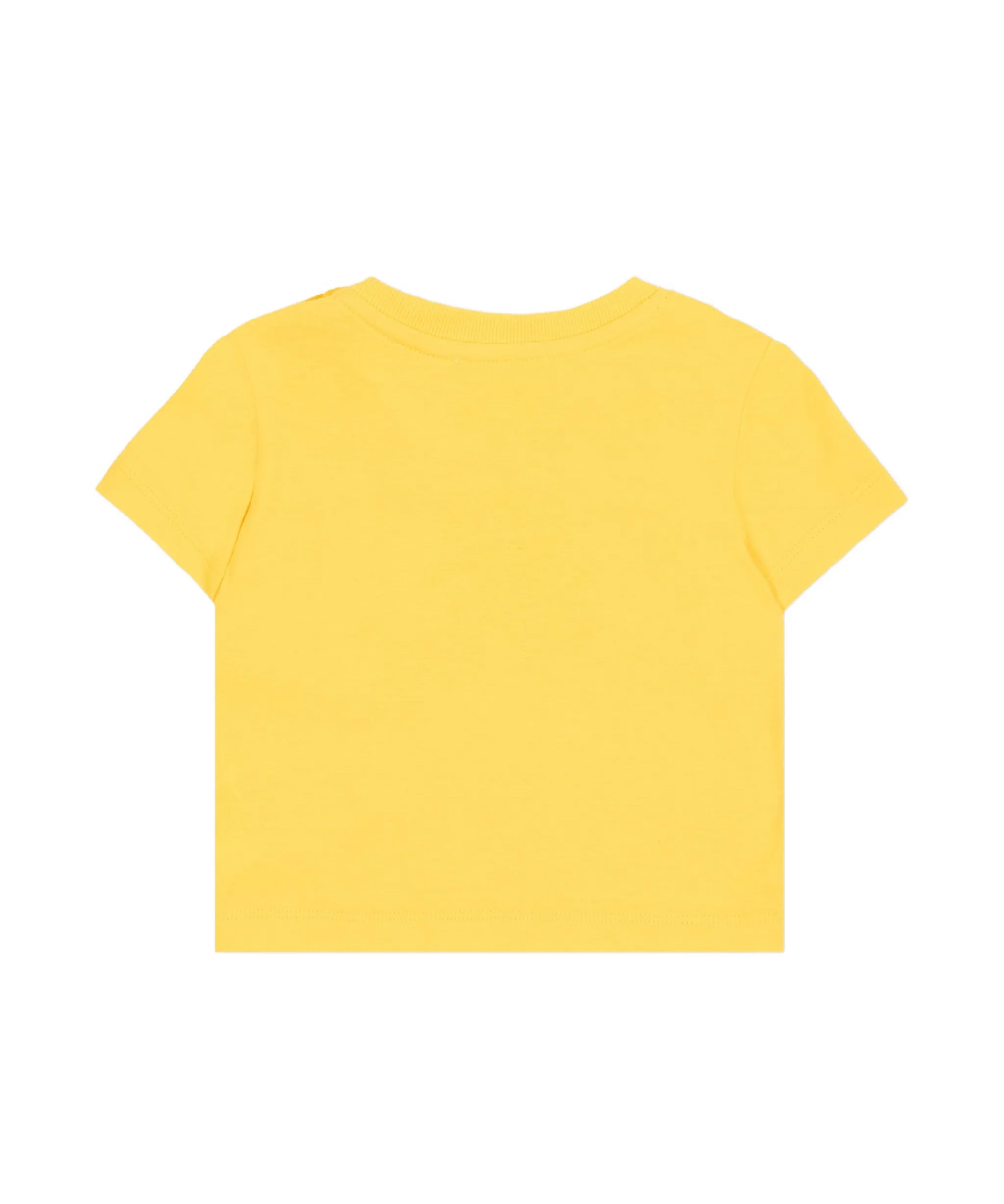 Moschino Kids T-Shirt Giallo con Logo Teddy Bear per Neonati
