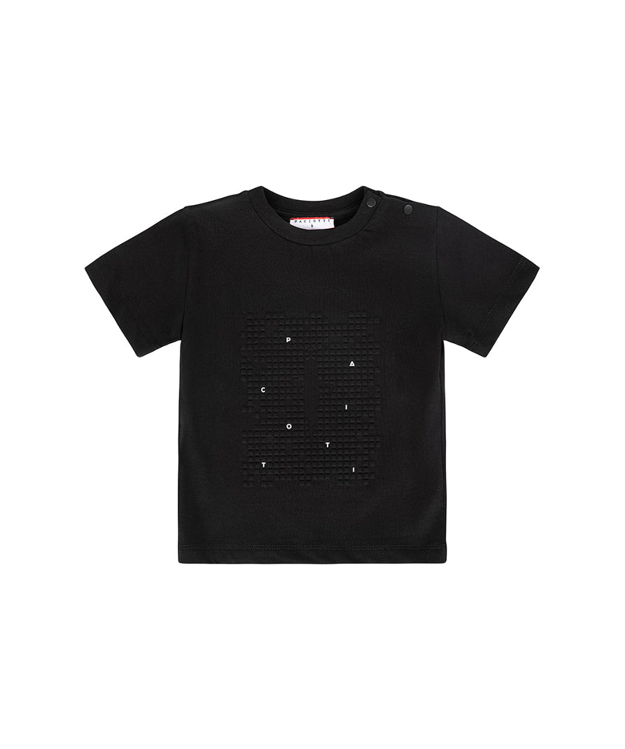 Cesare Paciotti T-shirt Nera con Logo per Neonati