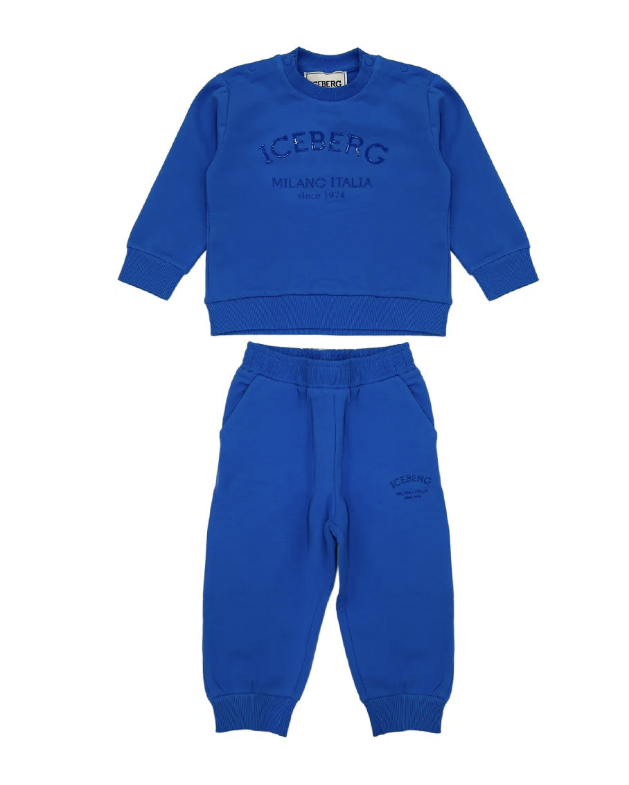 Iceberg Kids Completo Blu Navy con Logo per Neonati