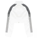 Gcds Kids Giacca Sportiva Bianco con Bande Laterali Logate per Bambine