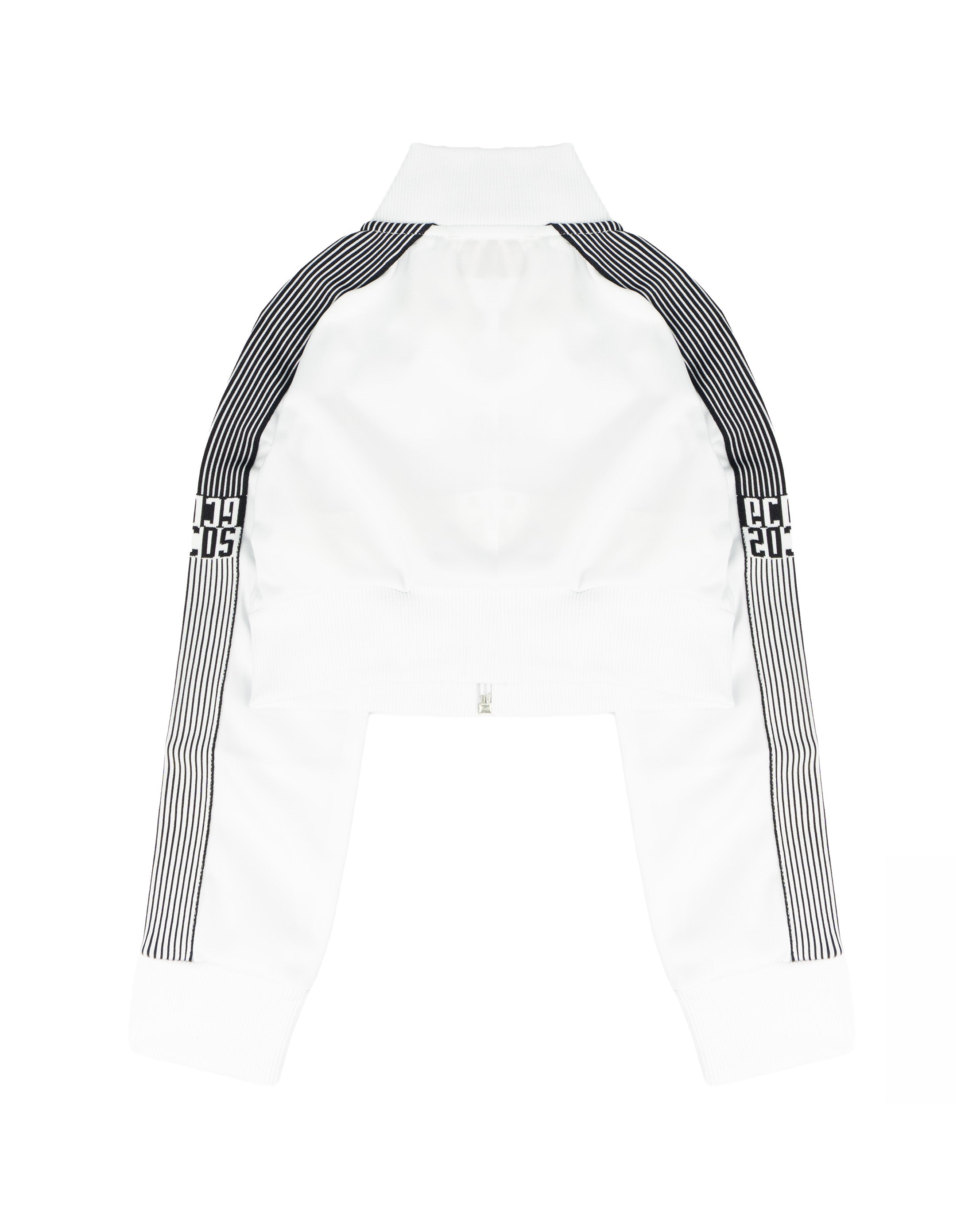 Gcds Kids Giacca Sportiva Bianco con Bande Laterali Logate per Bambine