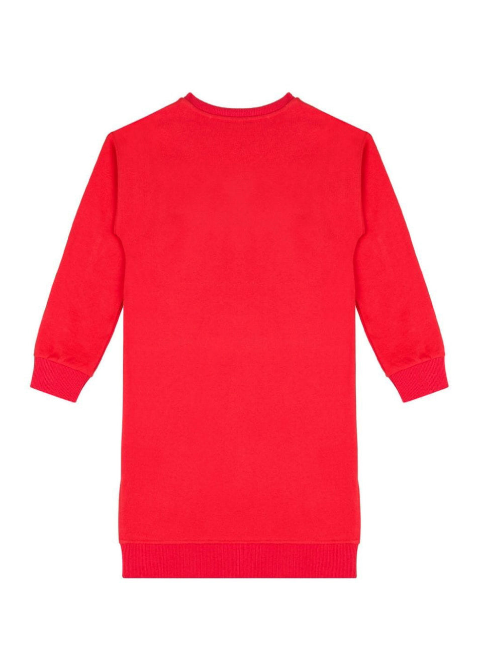 Moschino Kids Abito Rosso con Stampa Logo per Bambine (retro)
