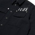 Dsquared2 Kids Camicia Nera ICON per Bambini (dettaglio)