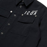 Dsquared2 Kids Camicia Nera ICON per Bambini (dettaglio)
