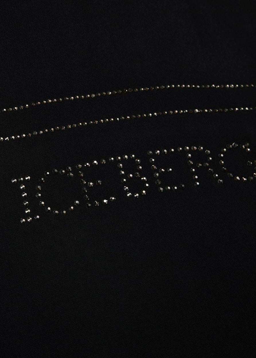 Iceberg Kids Bomber Nero College con Borchie per Bambine (dettaglio)
