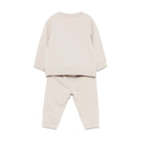 Calvin Klein Kids Felpa con Pantaloni Beige per Neonati